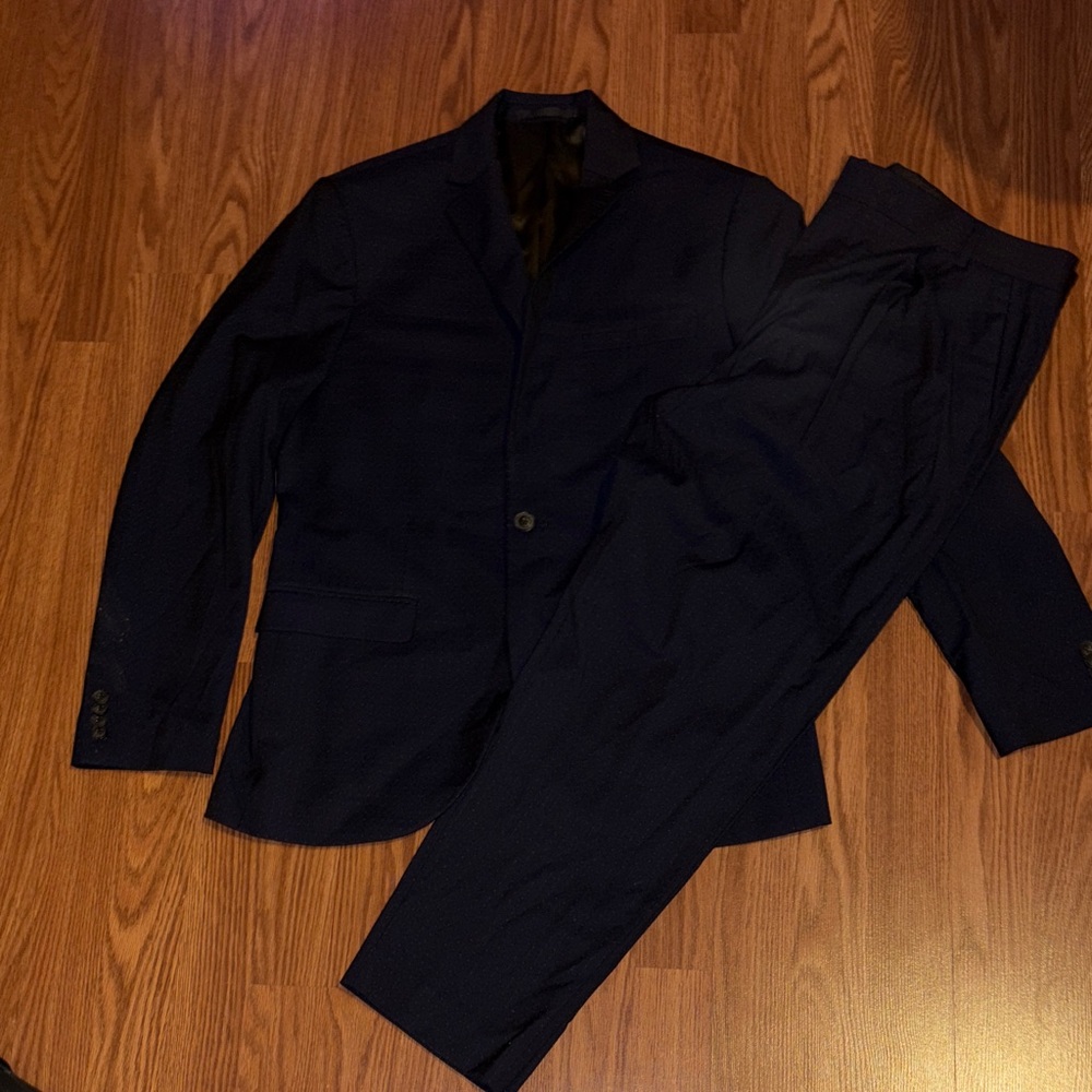 Topman Navy Blue Suit